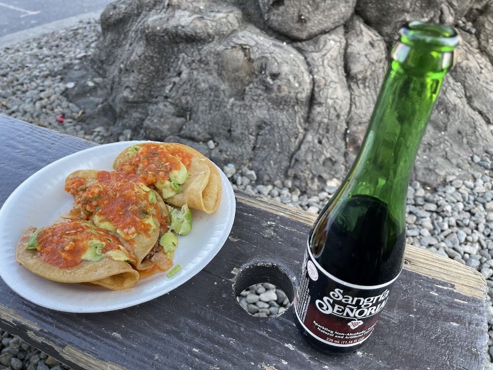 Menu-style spread of ceviche and aguachile.